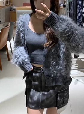 MACQNF正品2025秋冬新款宽松高品质时尚设计师款针织外套MQ89153