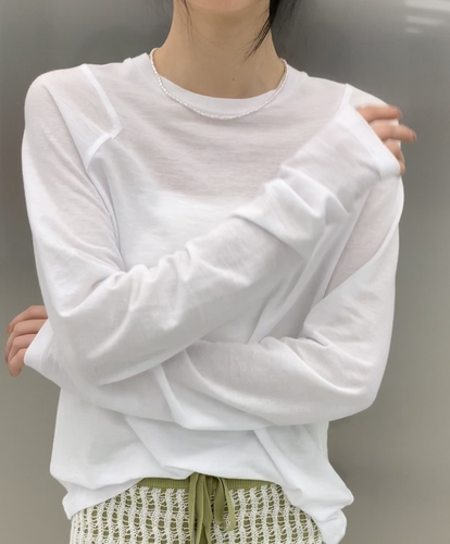 长袖休闲薄款强捻棉针织