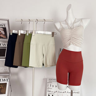 特价必入款 裸感提臀无T线瑜伽三分裤高腰健身裤骑行裤运动短裤女