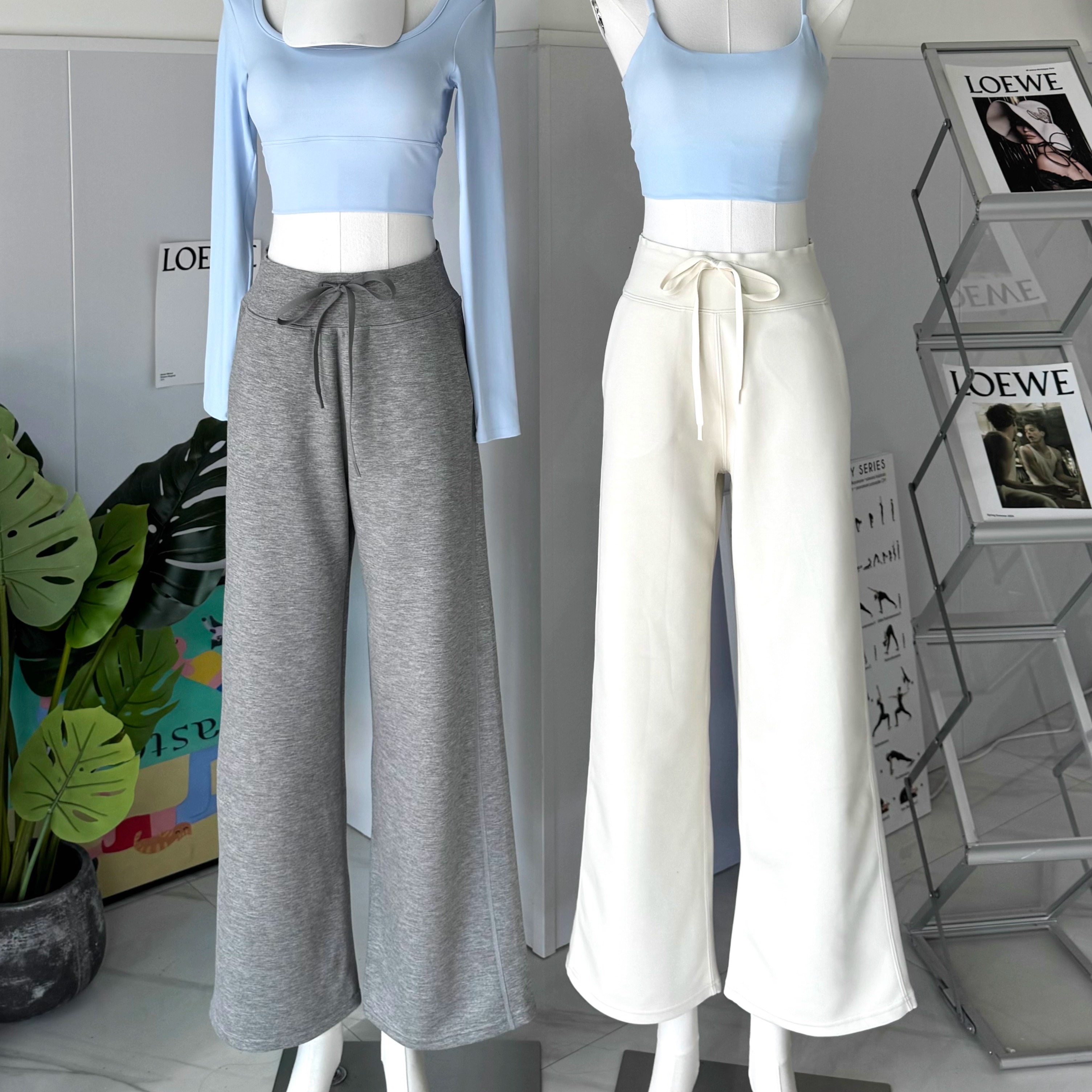 推荐神裤显腿长显瘦 空气层直筒阔腿裤女秋冬新款百搭高腰休闲裤