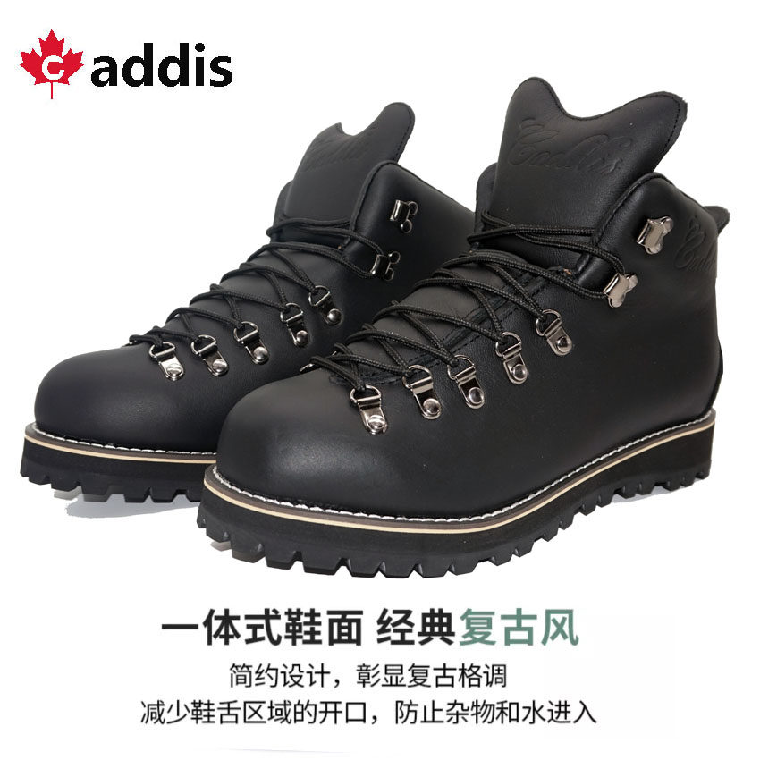 caddis圆头真皮工装靴山脉之光平替品厚底潮流时尚增高男士马丁靴
