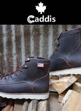 CADDIS国内头层疯马皮真15552风格现货 BullRun大丹款短脸工装靴