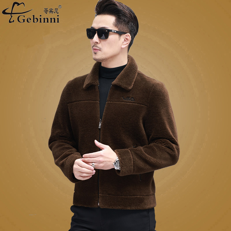 海宁冬季新款两面穿皮草外套男士时尚百搭休闲翻领100%羊毛夹克潮,男装,皮草,淘宝优惠券,粉丝福利购,淘宝优惠卷