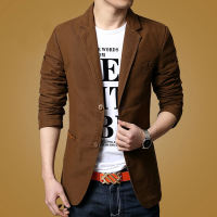 Spring and autumn large-sized solid-color small suit for middle-aged and young men, casual pure cotton fitted suit, versatile Korean-style coat thumbnail 3