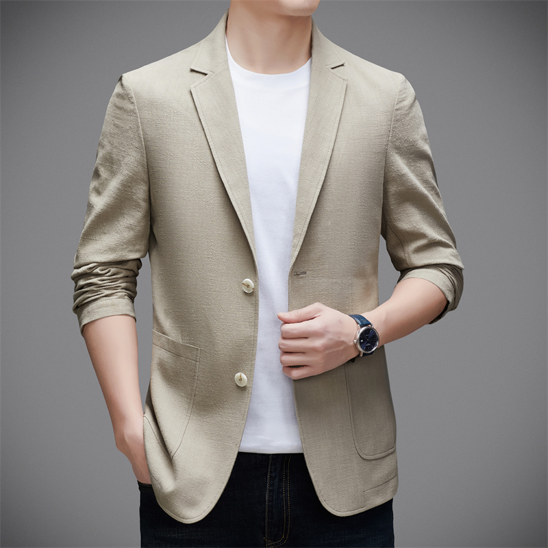 2025春秋装纯棉2粒扣西服