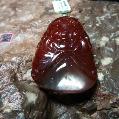 精品天然红水晶守护吊坠高品质天然然红兔毛水晶挂件