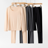 圆领打底贴身发热丝纤维腈纶保暖衣 两件套heat M女士男士 秋衣秋裤