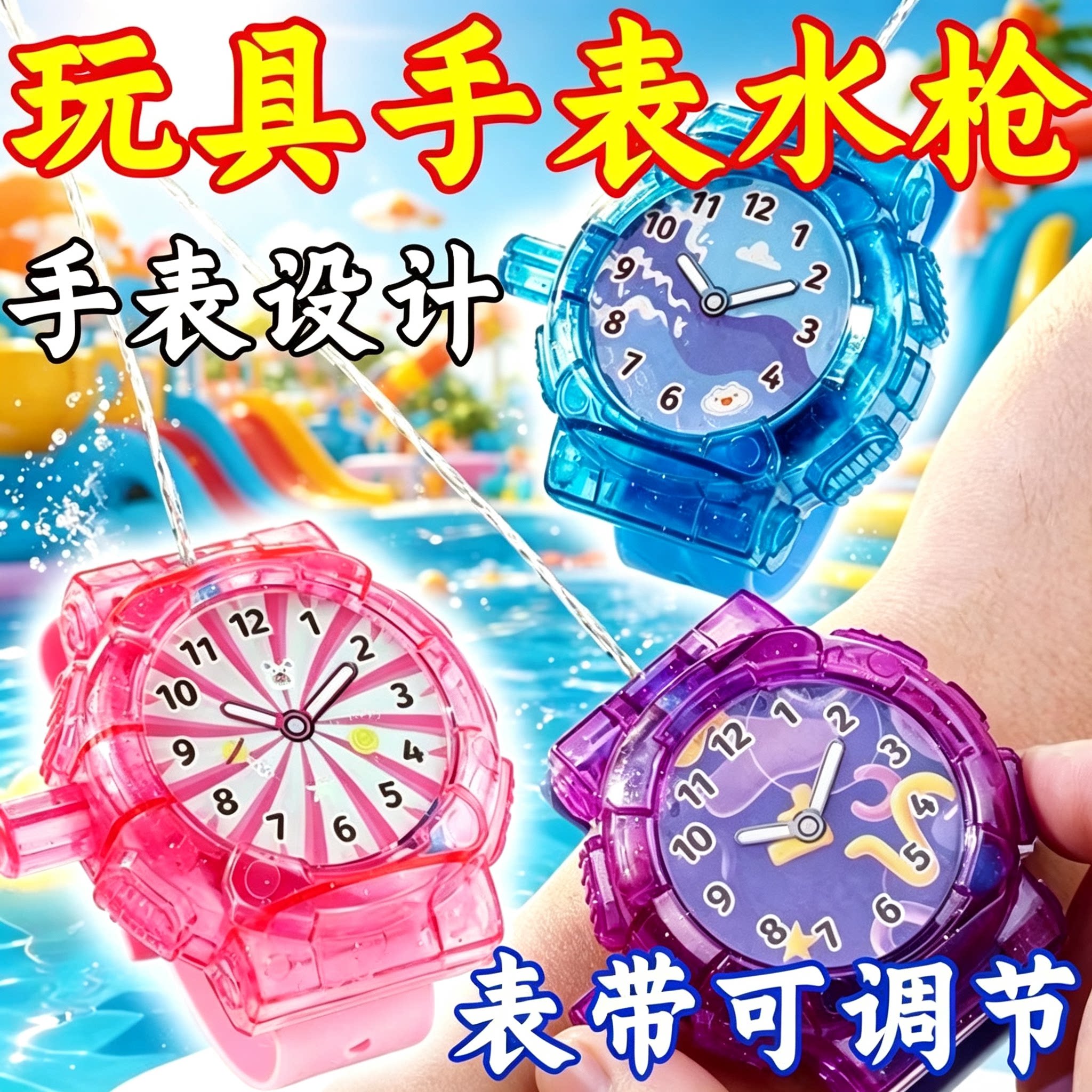 儿童整蛊手表水枪迷你趣味夏玩具