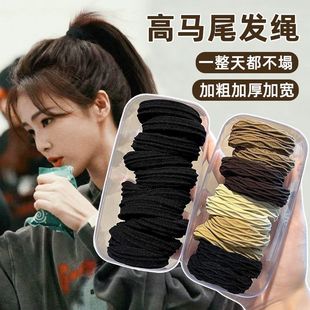 高马尾发绳高弹力耐用橡皮筋女扎头发圈2025新款 头绳头饰 高端夏季