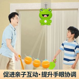 乒乓球发球机自动收线儿童门框悬浮自练器 乒乓球训练器室内悬挂式