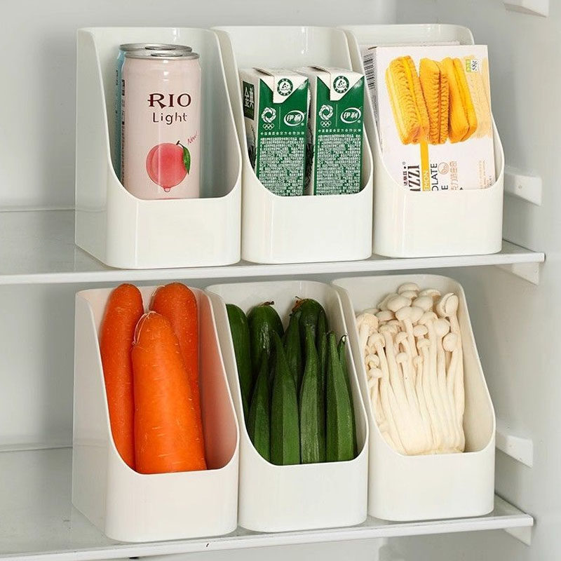 斜口塑料收纳盒桌面杂物冰箱蔬菜储物盒浴室镜柜化妆品面膜整理盒