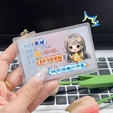 创意身份证卡套遮私高颜值卡通头像证件保护套防消磁银行卡卡套