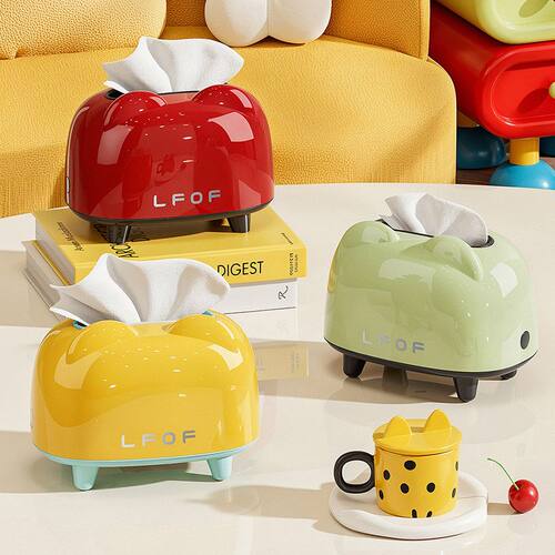 多巴胺桌面纸巾盒家用弹簧纸抽盒