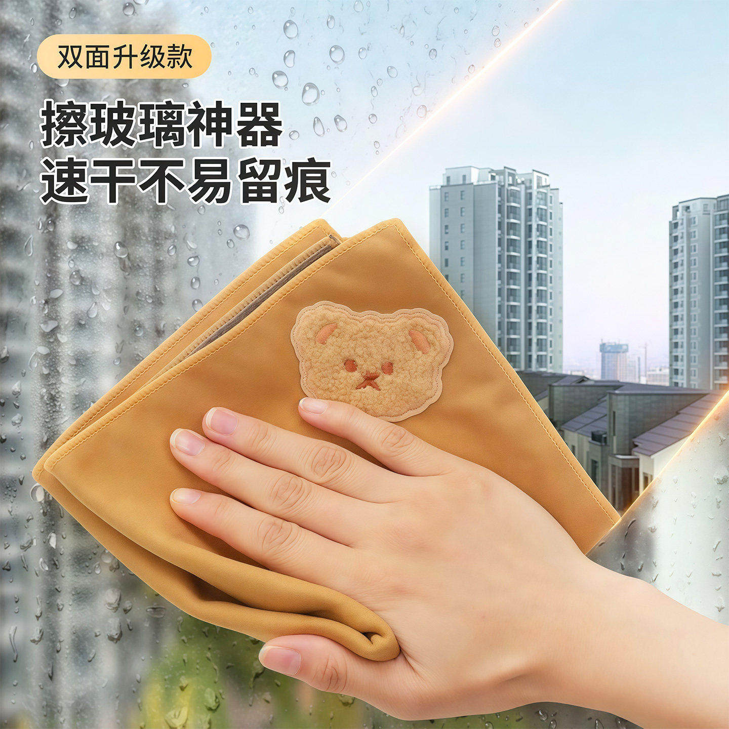 双面魔力抹布擦玻璃无水印吸水