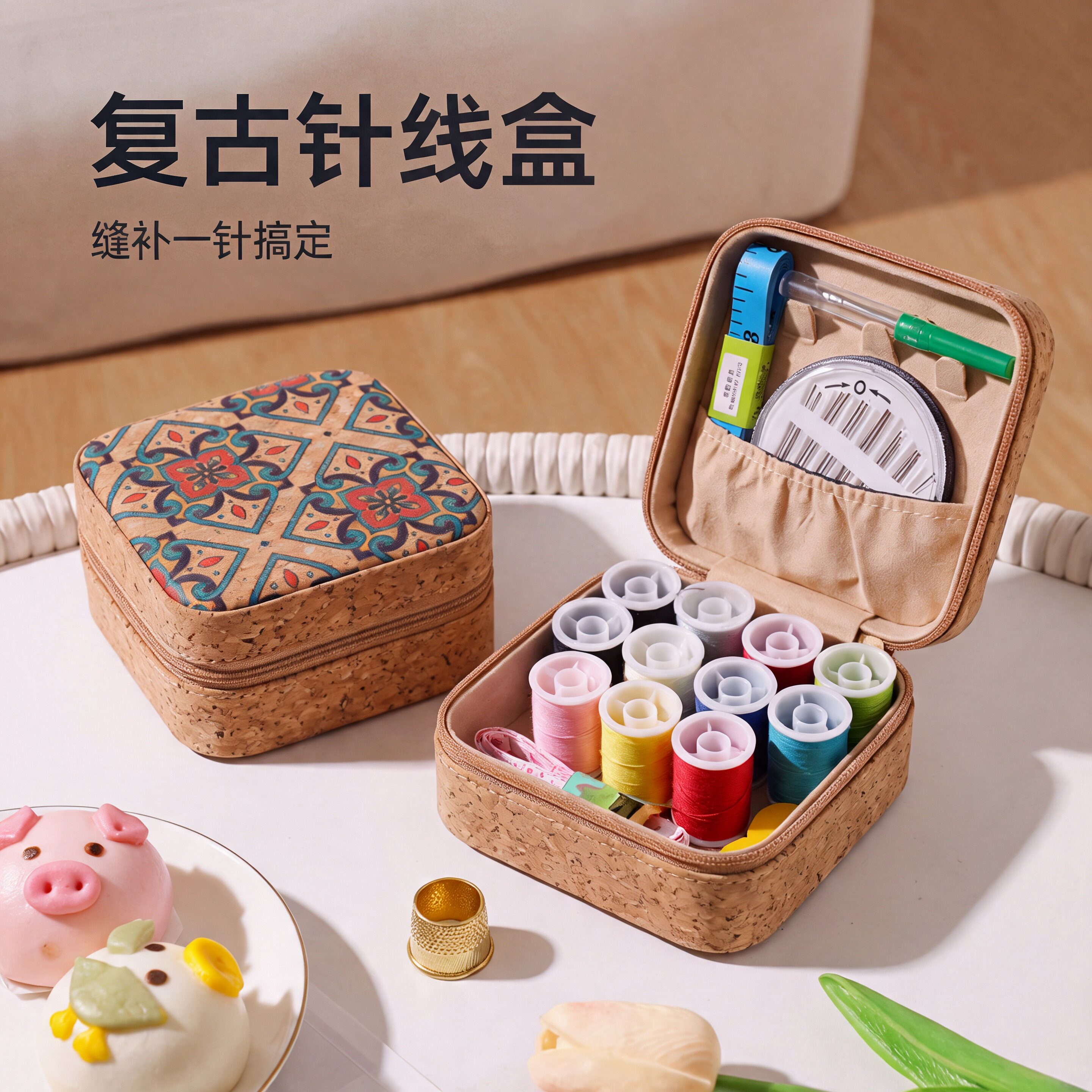 家用高质量便携实用缝补针线盒