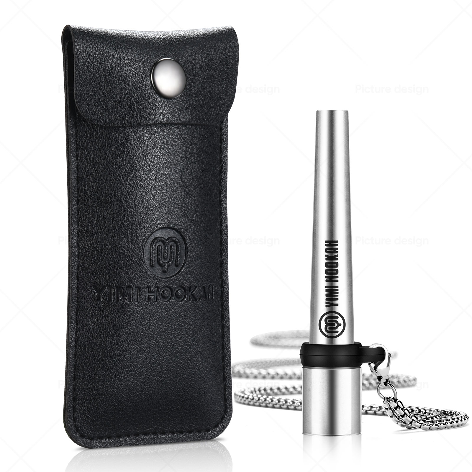 阿拉伯水烟吸嘴不锈钢水烟嘴带皮套水烟咀hookah tips