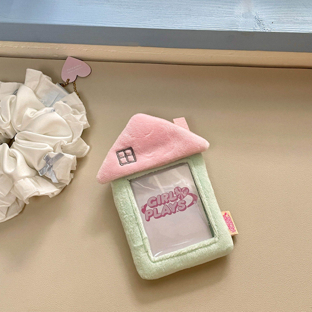 Polaroid, haqiqiy peluş uy, karta ushlagichi, saqlash tizimi, marjon