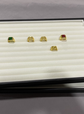 新款黑白首饰托盘戒指珠宝项链展示道具柜台饰品耳钉耳饰看货盘