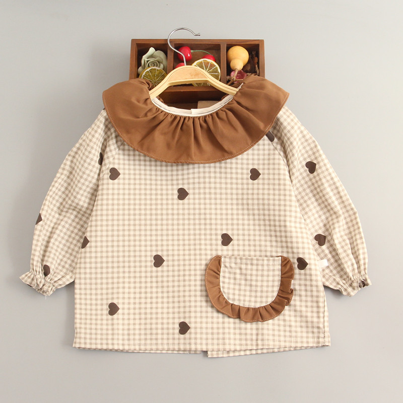 小桃心纯棉儿童罩衣长袖宝宝反穿衣防水秋冬围裙吃饭围兜洋气外穿,童装/婴儿装/亲子装,反穿衣/罩衣,淘宝优惠券,粉丝福利购,淘宝优惠卷