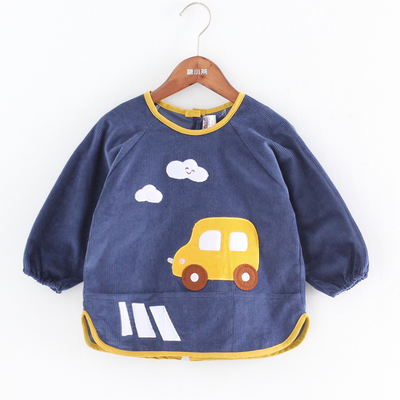 秋冬女孩灯芯绒纯棉防水罩衣宝宝