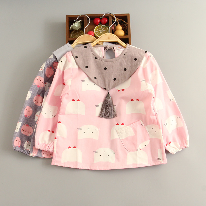 2件女宝宝罩衣儿童吃饭反穿衣纯棉防水婴儿围兜防脏幼儿园画画衣,童装/婴儿装/亲子装,反穿衣/罩衣,淘宝优惠券,粉丝福利购,淘宝优惠卷