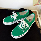 百搭系带平底休闲帆布鞋 青春潮流韩版 情侣时尚 森林绿低帮男女同款