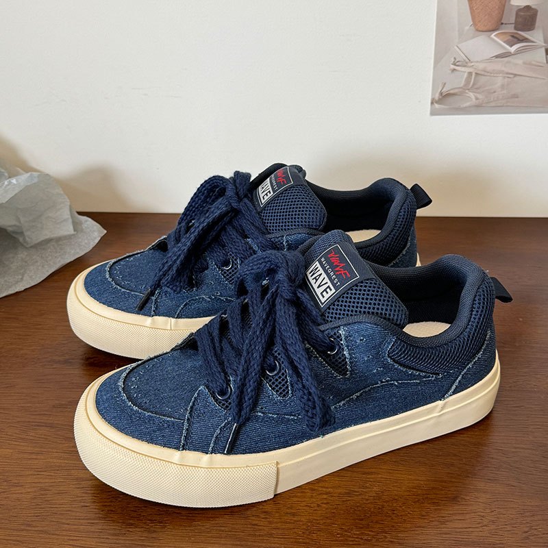 牛仔布低帮男女同款时尚潮流板鞋