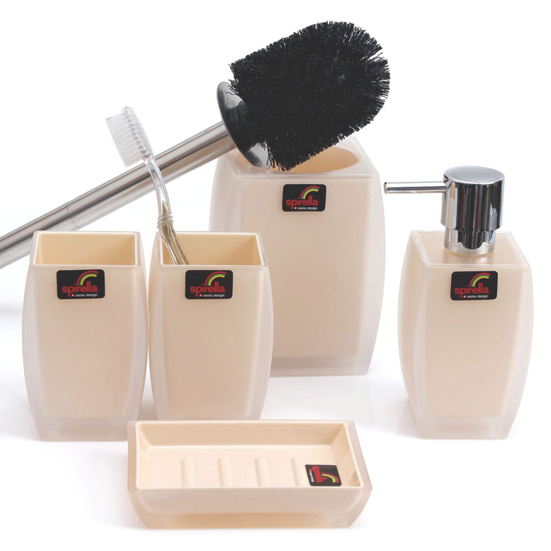 spirella亚克力浴室洗浴漱口杯刷牙杯套装包邮卫浴五件套洗漱套装