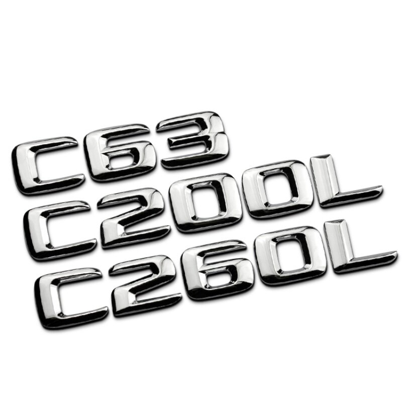 奔驰新款C200L改装C260LC300L车标 AMG车贴 C级字牌字标尾标