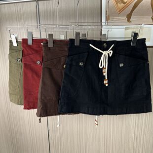 6279品牌撤柜ST半身裙夏季高腰工装小个子短裙牛仔