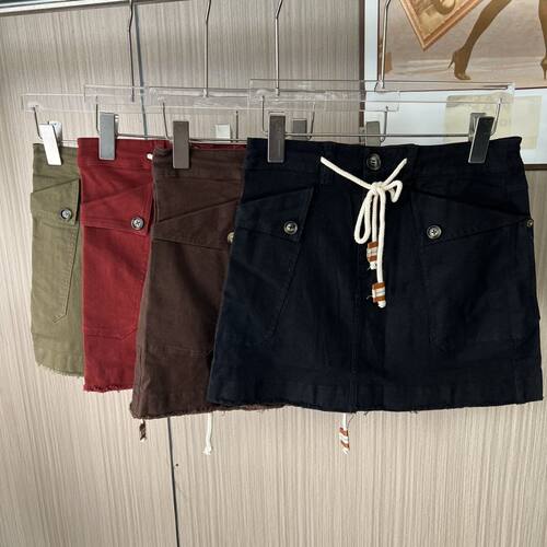 6279品牌撤柜ST半身裙夏季高腰工装小个子短裙牛仔