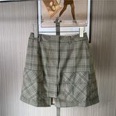11027撤柜ATU新款 半身裙格纹格子短裙