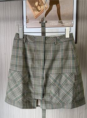 11027撤柜ATU新款半身裙格纹格子短裙