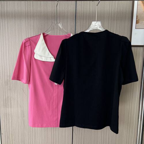 3939品牌撤柜剪标时尚女装新款夏季T恤设计修身短袖上衣