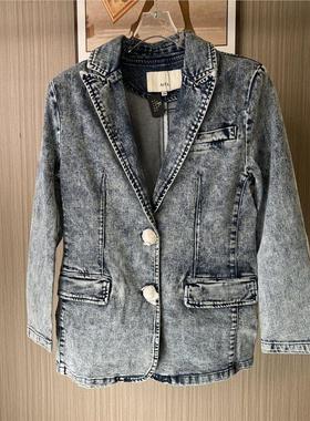 11007撤柜ATU外套2025宽松新款时尚休闲上衣水洗牛仔外套