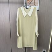 女装 长袖 连衣裙两件翻领新款 1106撤柜cg大码 裙子复古减龄时尚