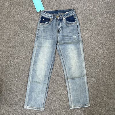 8151撤柜春秋新款牛仔裤弹力高腰修身显瘦百搭裤