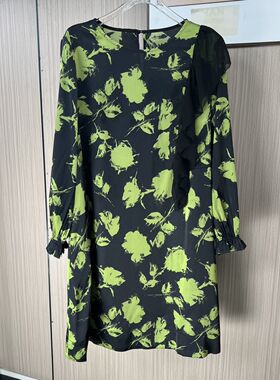 9962碎花女装裙子气质长袖显瘦精致连衣裙法式2025收腰新款印花