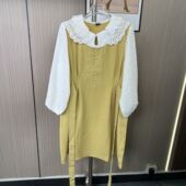 女装 新款 秋季 1119撤柜cg大码 减龄法式 娃娃两件拼接显瘦连衣裙