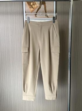 31024撤柜ATU休闲高腰纯色束脚宽松工装裤女装新款休闲裤
