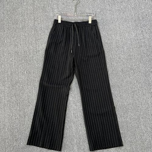 1760撤柜SD阔腿裤女条纹宽松筒裤休闲裤子