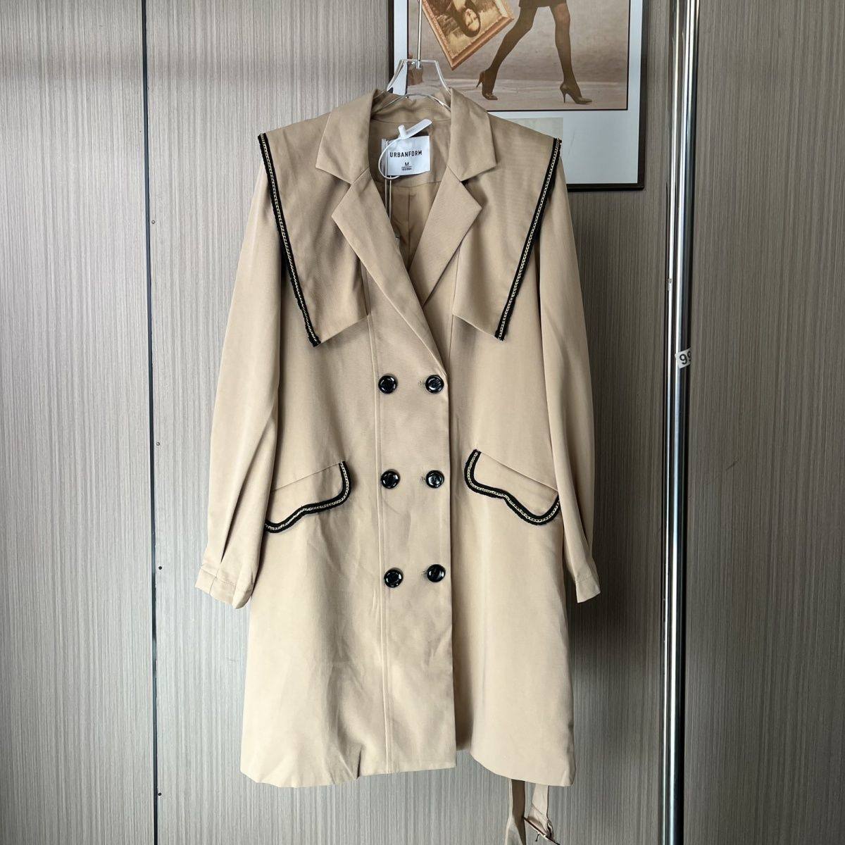 8126撤柜GD风衣外套气质高级中长款新款大衣