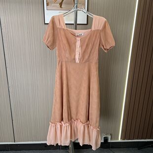 泡泡连衣裙温柔夏季 显瘦收腰气质裙子 法式 0002撤柜AL新款