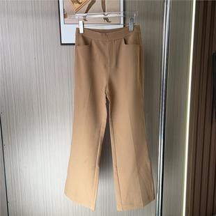 显瘦百搭高腰休闲裤 裤 气质直筒 垂感西装 11020撤柜ATU新款