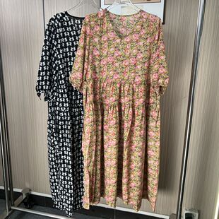 0018撤柜南油碎花印花连衣裙气质法式夏季新款显瘦裙子长裙宽松女