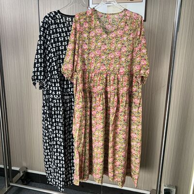 0018撤柜南油碎花印花连衣裙气质法式夏季新款显瘦裙子长裙宽松女