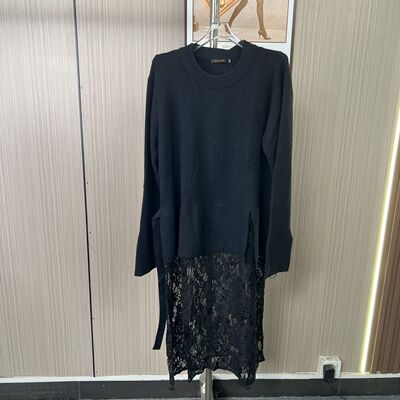 9707撤柜cg大码女装时尚蕾丝拼接设计款连衣裙