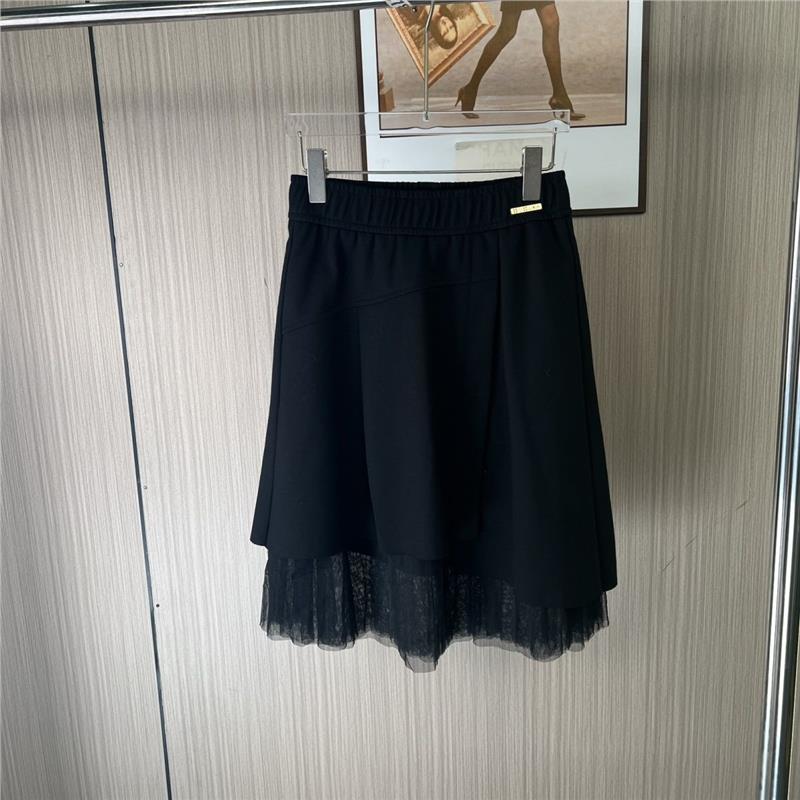 4223撤柜KK松紧高腰网纱蕾丝不规则显瘦拼接新款半身裙短裙裙子