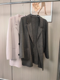 111 百搭休闲宽松外套双面呢羊毛外套 65撤柜秋冬时尚