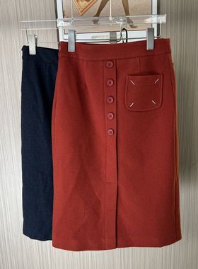1545撤柜DS春秋时尚设计款毛呢半身裙